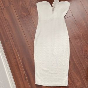 Naked wardrobe white tube top dress